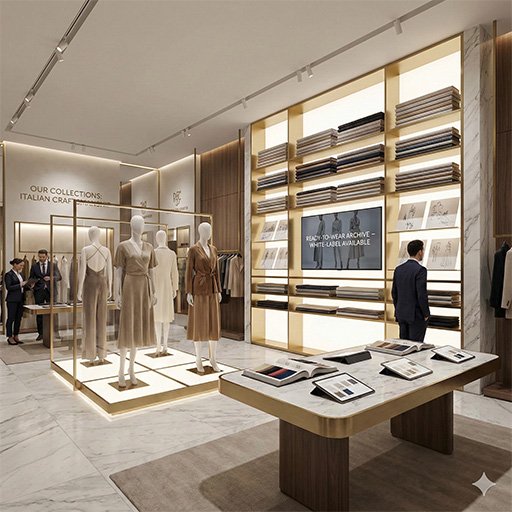 Rack of minimalist clothing collection